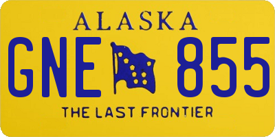 AK license plate GNE855