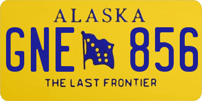AK license plate GNE856