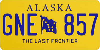 AK license plate GNE857