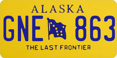 AK license plate GNE863