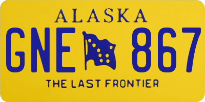 AK license plate GNE867