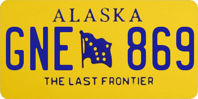 AK license plate GNE869