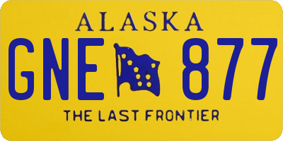 AK license plate GNE877