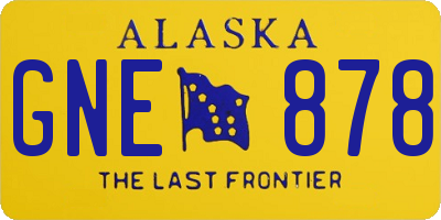 AK license plate GNE878