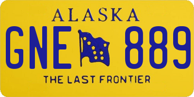 AK license plate GNE889