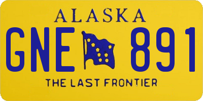 AK license plate GNE891
