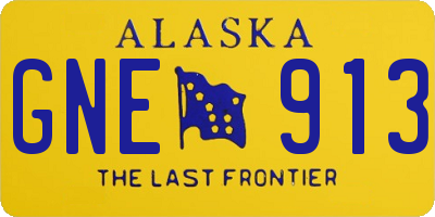 AK license plate GNE913