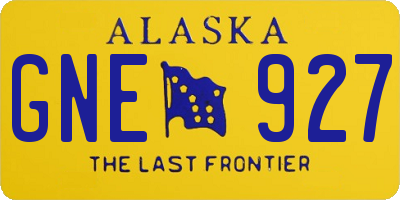 AK license plate GNE927