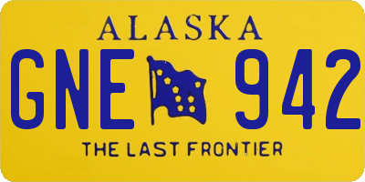 AK license plate GNE942