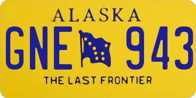 AK license plate GNE943