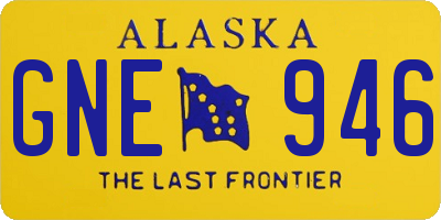 AK license plate GNE946