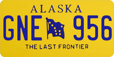 AK license plate GNE956