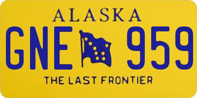 AK license plate GNE959