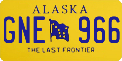 AK license plate GNE966