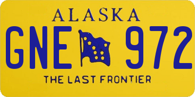 AK license plate GNE972