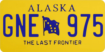 AK license plate GNE975