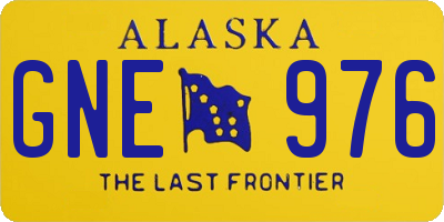 AK license plate GNE976