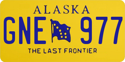 AK license plate GNE977