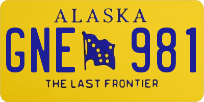 AK license plate GNE981