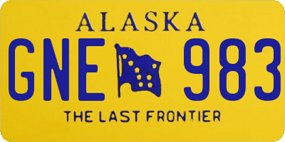 AK license plate GNE983