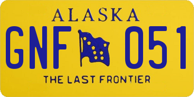 AK license plate GNF051