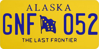 AK license plate GNF052