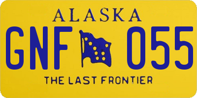 AK license plate GNF055