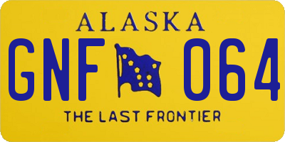 AK license plate GNF064