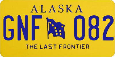 AK license plate GNF082