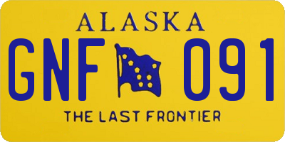 AK license plate GNF091