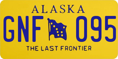 AK license plate GNF095
