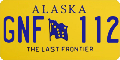 AK license plate GNF112