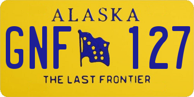 AK license plate GNF127