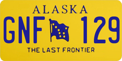 AK license plate GNF129