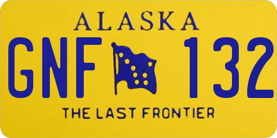 AK license plate GNF132