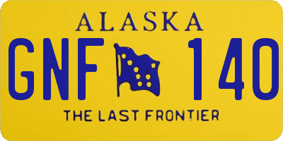 AK license plate GNF140