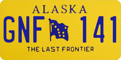 AK license plate GNF141