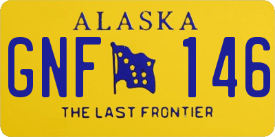 AK license plate GNF146