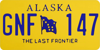 AK license plate GNF147