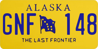 AK license plate GNF148