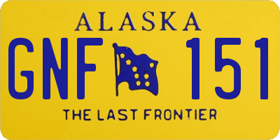 AK license plate GNF151