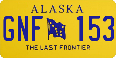 AK license plate GNF153