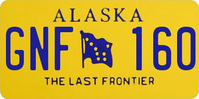 AK license plate GNF160