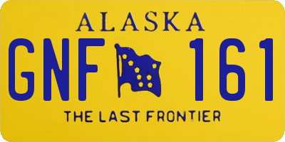 AK license plate GNF161