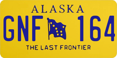 AK license plate GNF164