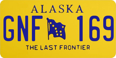 AK license plate GNF169