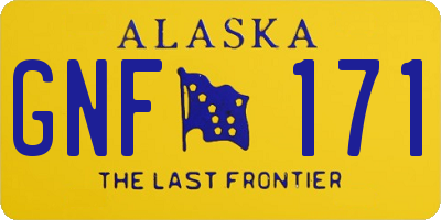 AK license plate GNF171