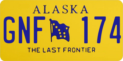 AK license plate GNF174