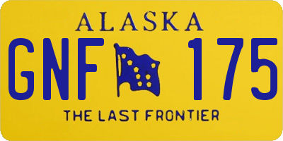 AK license plate GNF175