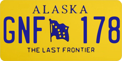 AK license plate GNF178